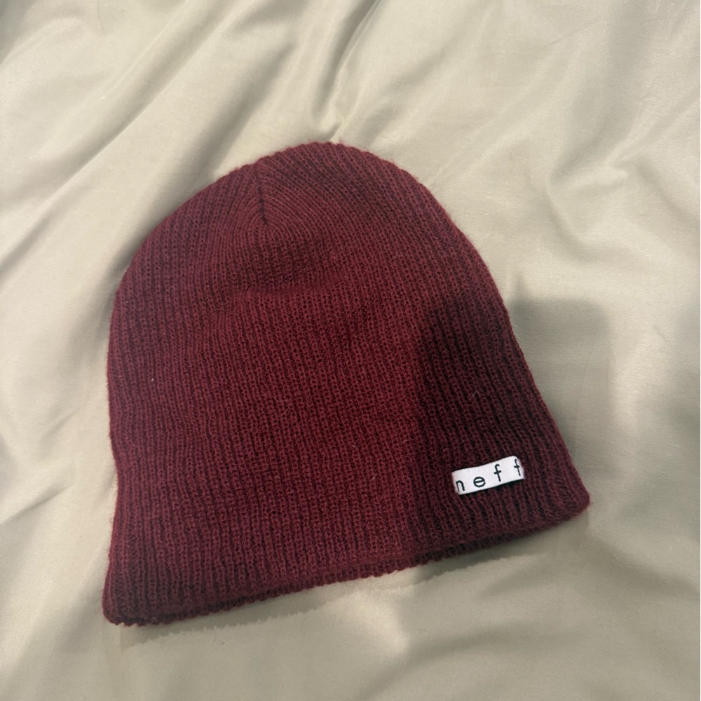 Neff Maroon Knit Beanie